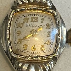 Vintage 10k gold 1952 Bulova watch.